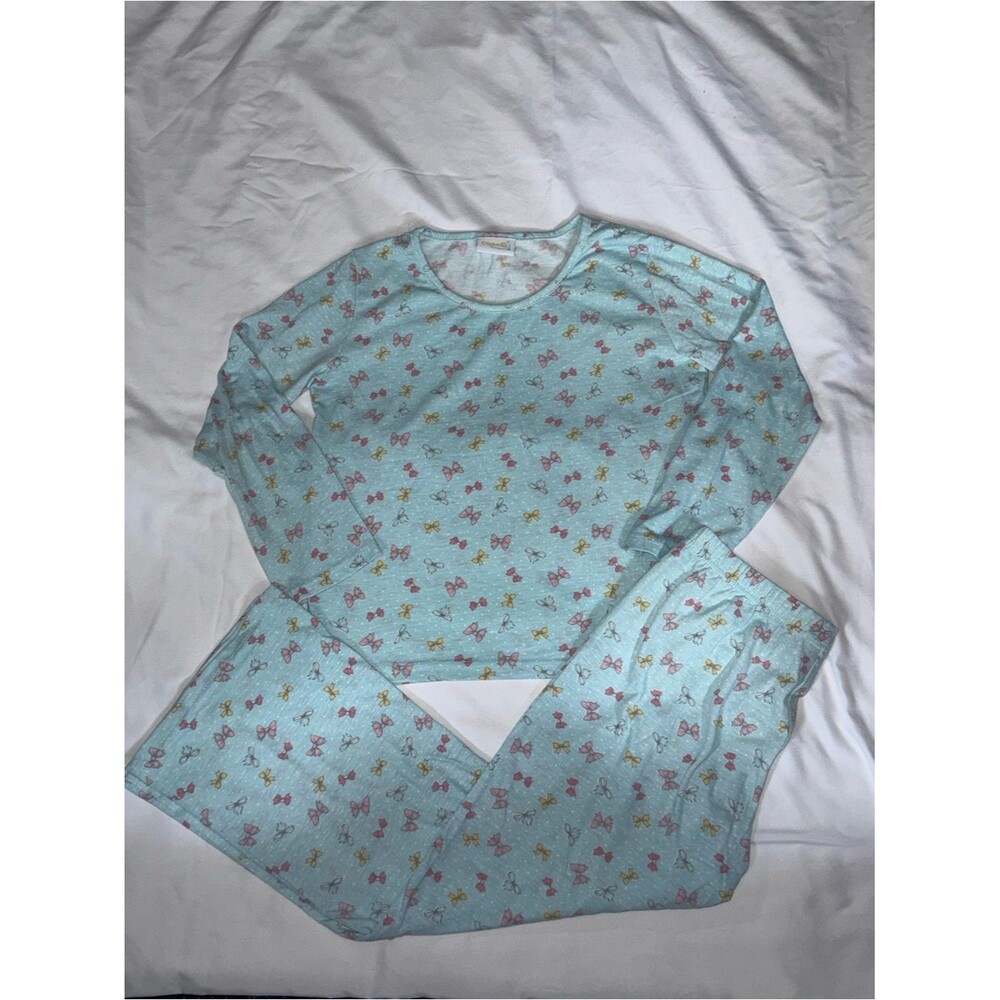Capelli of New York size XL Light Blue Butterfly Pajama Set